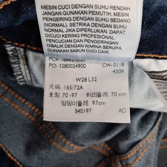 LEVI'S 721 \ High Rise Skinny Medium Blue Wash Sz 28 - Picture 11 of 12